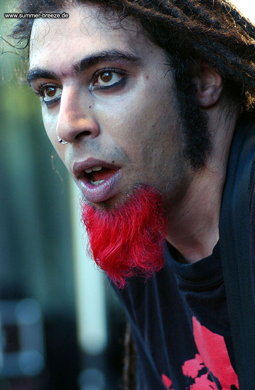 Bild eines Mitglieds der Band End Of Green beim Live Auftritt auf dem Summer Breeze 2003.